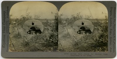 Demolished German Machine Gun Cupola by Keystone View Company